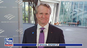 Fox News video clip of CEO Brian Moynihan discusses sponsorship of the Theodore Roosevelt Presidential Library with Bret Baier, to play press enter