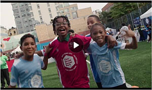 Image of b-roll video of kids at soccer camp. Click image to watch the video.