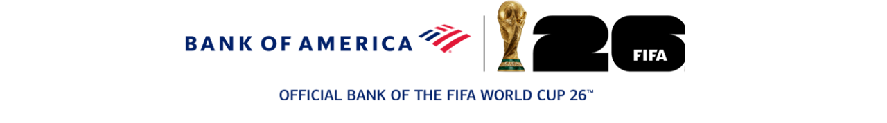 Bank of America is the official Bank of the FIFA World Cup 2026 logo