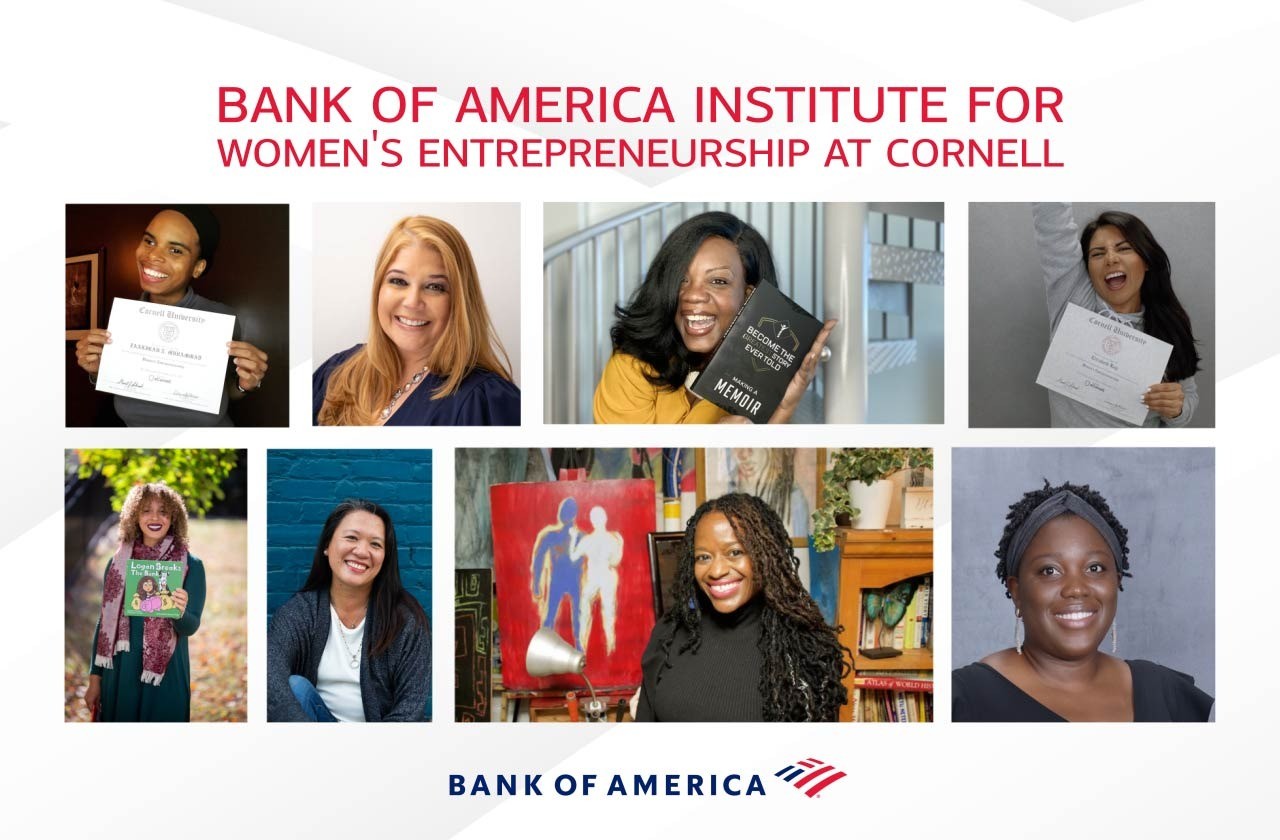 Graduates from the Bank of America Institute for Women’s Entrepreneurship at Cornell