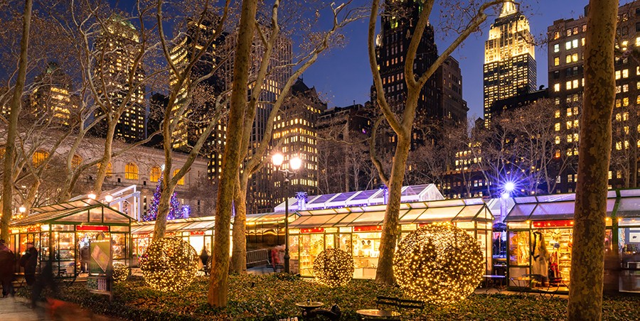 Winter Village at Bryant Park in New York City