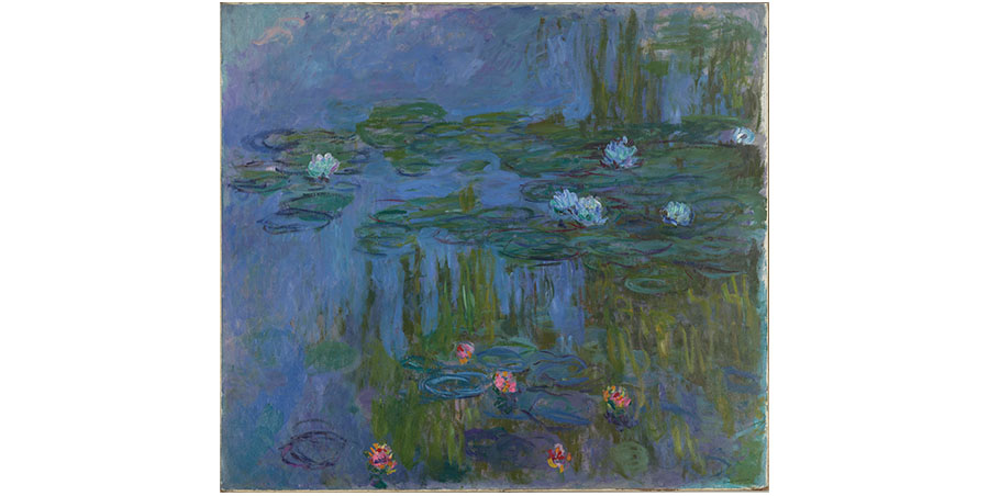 Claude Monet (French, 1840–1926), Waterlilies, 1914–15, Oil on canvas, 63 ¼” x 71 1/8” (160.6 x 180.6 cm), Museum purchase: Helen Thurston Ayer Fund