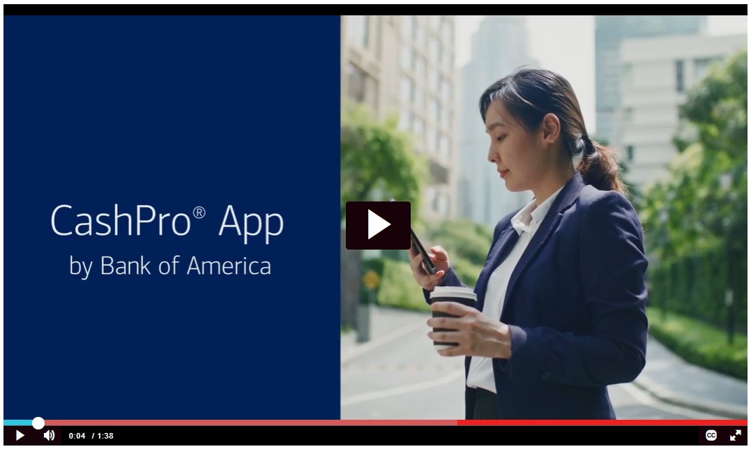 CashPro app video link to play the video link press Enter