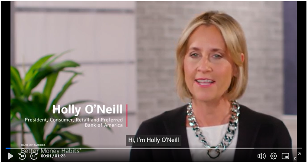 Videomensaje "Mejores Hábitos Financieros" de Holly O'Neill. Haga clic en la imagen para ver el video. El video está en inglés.