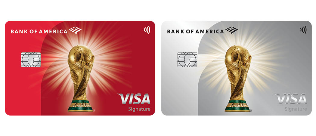 Images of the red 	FIFA World Cup 2026™ Customized Cash Rewards Visa® and the silver FIFA World Cup 2026™ Unlimited Cash Rewards Visa® 